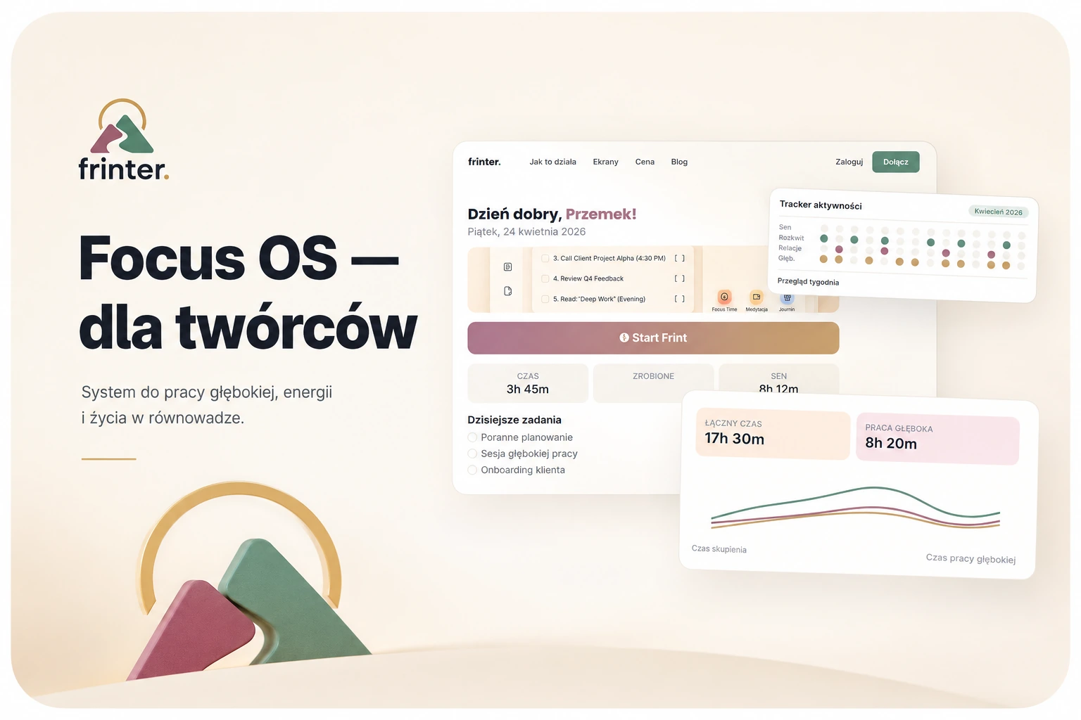 Frinter.app — Focus OS dla founderów i twórców
